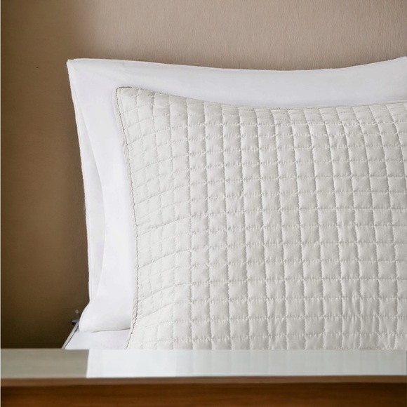 510 DESIGN Otto 3 Piece Coverlet Set Grey Full/Queen, - Picture 3 of 4